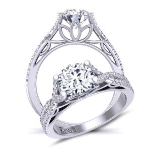  Modern pavé  -set twisted band diamond pavé   engagement  ring Mariposa-SA 