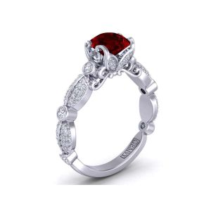  Art Nouveau-Style Butterfly-Inspired diamond and ruby  engagement ringRBY-PP-1247-B 