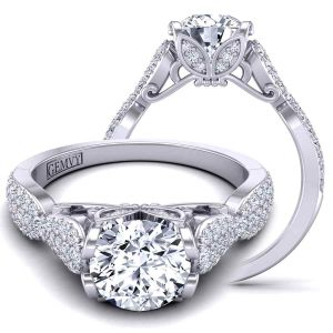  Butterfly-Inspired Contemporary Diamond Engagement Ring PP-1460-D 