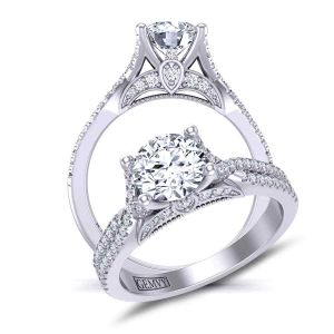  Twisted shank floating solitaire diamond engagement ring PR-1470CS-B 