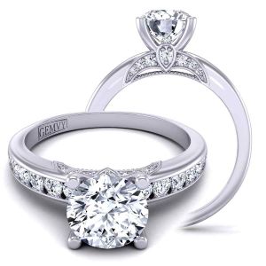  Channel set designer diamond engagement ring  PR1470-10 