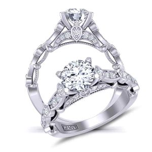  Modern vintage inspired Edwardian style engagement ring PRT-1470-TJ 