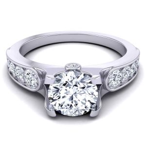 Modern Swan inspired Minimalist diamond engagement ring  SW-1070-C 