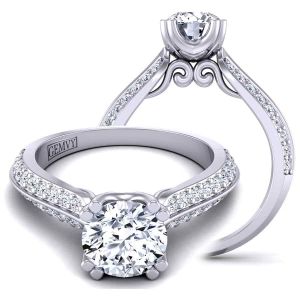  Unique Modern two-row cathedral style diamond engagement ring SW-1443-A 