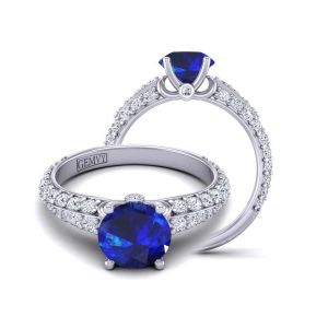  Luxury Micro-Unique Classic 4-Prong sapphire engagement ring SPH-SW-1445-B 