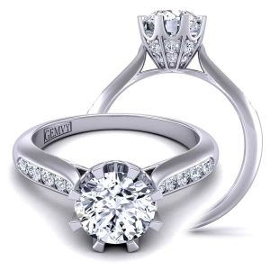  Petite channel set one-of-a-kind diamond engagement ring SW-1450-J 