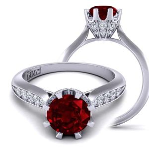  Petite tapered  custom ruby and diamond ring RBY-SW-1450-L 