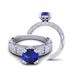  Bold princess channel-set designer sapphire engagement ring  SPH-WIST-1510S-CS 