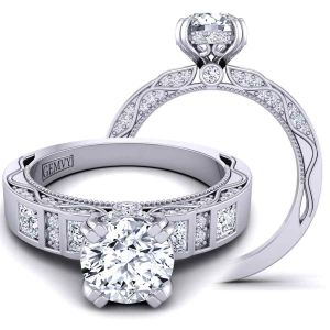  Bold princess channel-set designer engagement ring WIST-1510S-CS 