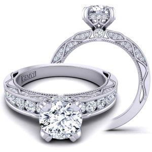  2.9mm round channel set platinum diamond engagement ring WIST-1510S-QS 