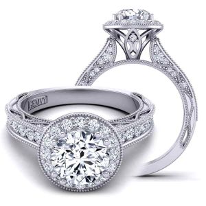  Luxury bold vintage inspired channel set diamond ring WIST-1529-HL 
