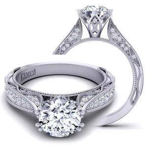  Tapered detailed beautiful halo diamond engagement ring WIST-1529-SG 