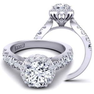 Scalloped pavé   halo diamond engagement WIST-1538-J 