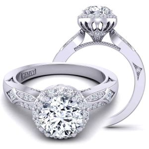  Designer modern round halo diamond ring WIST-1538-M 