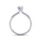 Modern petite solitaire swan inspired engagement 2mm ring 1176SOL-A