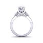 Exquisite 4-prong solitaire 3-stone engagement 3.2mm ring 1200SOL-3A