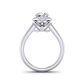 Exquisite 4-prong solitaire 3-stone engagement 2.6mm ring 1200SOL-A