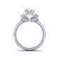 Heirloom intricate Antique inspired 3-stone 3mm engagement ring 1307H