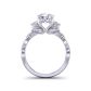Twisted shank bezel 3-stone Victorian style 4.5mm engagement ring 1307N