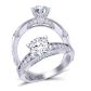  Exceptional intricate diamond encrusted pavé  4-prong 2.5mm ring 1470S-15 