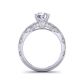 Elaborate 4-prong micro-Pavé heirloom  2.6mm engagement ring 1470S-18