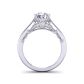 Intricate 4-prong solitaire contemporary cathedral 2.6mm engagement ring 1470SOL-D