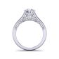 Custom designed 4-prong solitaire modern cathedral 2.3mm engagement ring 1470SOL-F