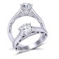  Grand 4-prong solitaire sleek cathedral 2.8mm engagement ring 1470SOL-G 