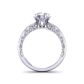 Slender graduated diamond Pavé 4-prong 2.5mm engagement ring 1509S-B