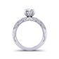 Bold solitaire detailed gallery  3.9mm engagement ring 1510SOL-A