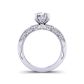 Detailed double prong ultra-modern solitaire 2.9mm engagement ring 1510SOL-D