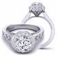  Detailed floral inspired diamond engagement ring WIST-1517-J 