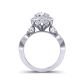 Infinity band three-stone flower engagement ring 1517FL-3L