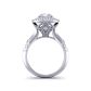 Cathedral style double halo flower inspired halo engagement ring 1519FL-A