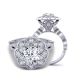  Victorian inspired flower halo diamond engagement ring 1519FL-C 