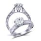  Floral vintage solitaire diamond engagement ring  4-prong 1529SOL-D 