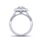 Infinity shank rose inspired unique halo engagement ring 1539FL-A