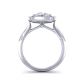 Amaryllis flower inspired halo diamond engagement ring 1539FL-B