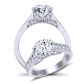  Butterfly inspired channel set diamond engagement ring BUTTERFLY-1263-A 