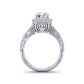 Vintage style rollover halo engagement ring HEIR-1129-C