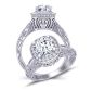  Vintage style rollover halo engagement ring HEIR-1129-C 