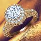Heirloom victorian style floral engagement setting HEIR-1129-G