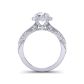 Plain band antique style halo diamond engagement ring HEIR-1140-G