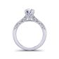 Edwardian vintage style pavé engagement ring setting  HEIR-1140S-BS