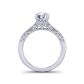 Channel set antique style round diamond 14k gold setting HEIR-1140S-DS