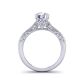 Two row surface pavé bold modern vintage style ring HEIR-1140S-ES