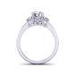 Designer Vintage style pavé 3-stone diamond ring HEIR-1345-3C