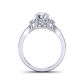 Vintage Style 3-stone round diamond engagement ring. HEIR-1345-3F