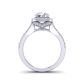 Surface pavé unique vintage style diamond engagement ring HEIR-1345-HB