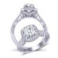  Antique filigree victorian style halo round diamond engagement ring HEIR-1345-HC 